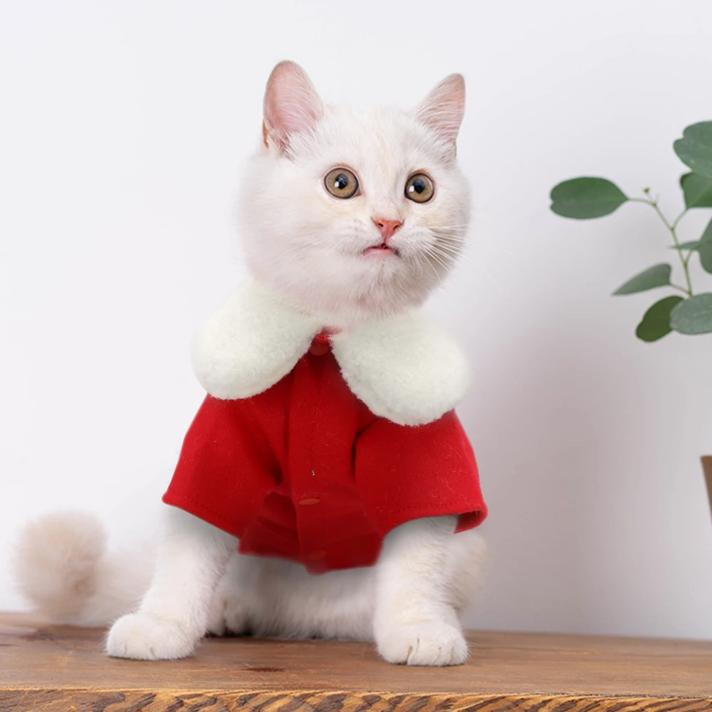 La reducere! Pisica de craciun haine mici, pisici santa costum catelus pisoi tinuta hanorac de iarna cald cat haine de îmbrăcăminte pentru animale de companie > Magazin | www.hilfigeronline.ro