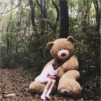 100-260cm; Gigantul American Piele de Urs Animale de Înaltă Calitate pentru copii Jucarii Cadou de Ziua de nastere Cadouri de Ziua Îndrăgostiților pentru femei (doar piele de urs)