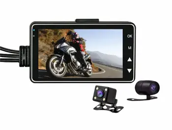 1080P HD Motocicleta Camera DVR de 3 Inch cu Motor Dash Cam cu Speciale Dual-track Față-Spate, Recorder Motocicleta Electronice