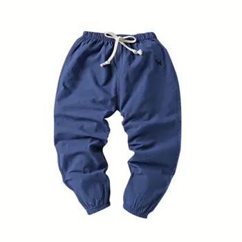 2019 Copil De Vara Pentru Copii Baieti Casual Pantaloni Copii Pantaloni Lungi Din Bumbac Solid De Fund De Îmbrăcăminte