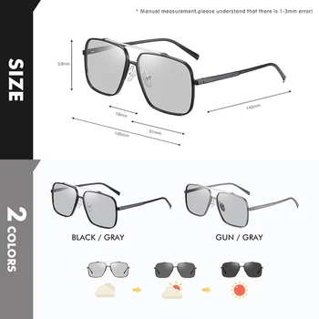 2020 Fotocromatică din Aluminiu Magneziu ochelari de Soare Barbati Femei Polarizate Pătrat Stil de Ochelari de Soare de Conducere UV400 Ochelari de Gafas De Sol