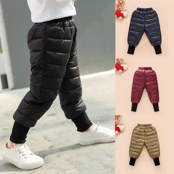 2020 Pantaloni de Iarnă pentru Copii Băiat Fată Cald Iarna Elastic Talie Pantaloni în aer liber Îngroșa Zăpadă Pantaloni Nouă Dimensiune 1-5A