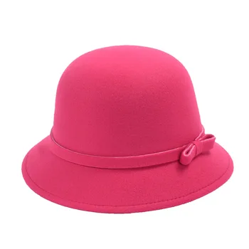 2021 Iarna Femei Elegante Pliabil Lână Simțit Găleată Pălărie Cu Margine De Sex Feminin Arcul De Pescuit Pălării Floppy Solid Capace De Protecție Solară