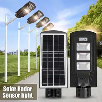 20W/40W/60W LED de Energie Solară Lumină pe Stradă PIR Senzor de Mișcare Lumina de Perete Impermeabil în aer liber, Grădină Drum Cale Lampa