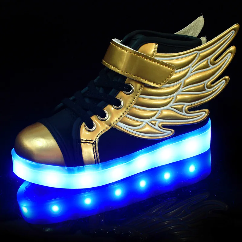 La reducere! 7ipupas stralucitoare pantofi usb reîncărcabilă aripi de înger adidasi baieti,fete led pantofi sport pentru copii > Adidasi | www.hilfigeronline.ro