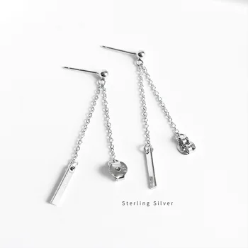 925 Sterling Silver Moda Geometrice Simple Tassel Cercei Femei Tendință Temperament Petrecere Casual, Accesorii Bijuterii