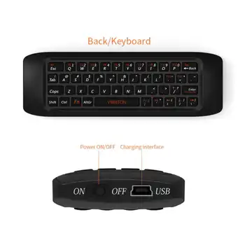 ABKT-Viboton 2.4 G Zbor Air Mouse-ul Raspberry Pi 3 Tastatură fără Fir Control de la Distanță Învățare Keyboard Combo Pentru Android Smart Tv Box