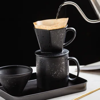 Ceramica Filtru De Cafea Mocha Latte Filtru De Cafea Oală Formă De Pâlnie Espresso Apa Filtru De Cafea Prin Picurare Cu Hârtie De Filtru Cafea