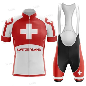 Ciclism Jersey 2020 Elveția Echipă profesionistă de ciclism jersey set de Vara respirabil cu uscare rapida, ciclism îmbrăcăminte Maillot ciclismo