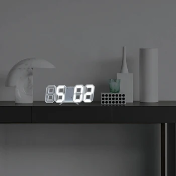 Design Modern LED-uri Digitale Ceas de Perete cu Alarma, Data, Temperatura Automat lumina de Fundal de Masă Desktop Acasă Decorare Stand stea Ceasuri