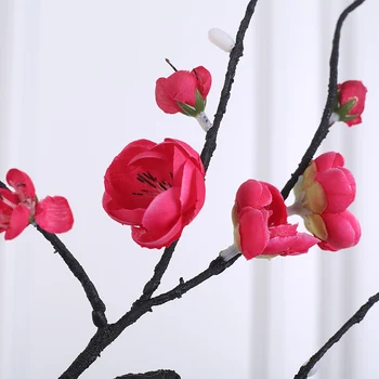 Erxiaobao 1 Bucata Prunus Mume Meiren Plum Blossom Flori Artificiale Fals Mătase Floarea Acasă Tabelul De Partid Decor Nunta Cadou