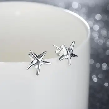 Fierbinte De Vânzare Argint 925 Bijuterii Mici Lucky Star Cercei Stud Pentru Femei Cel Mai Bun Cadou Nou La Modă Bijuterii