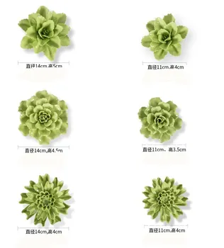 Floare verde DIY Detașabil de Artă Ceramică Chrysanthe Autocolante de Perete Decalcomanii de Living, Dormitor, TV, Canapea de Fundal de Decor de Perete Decalcomanii