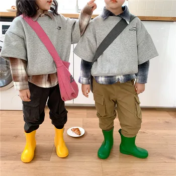 Iarna New Sosire stil coreean grupa de copii casual pantaloni casual moda all-meci pantaloni cu buzunare pentru copii se răcească fete baieti