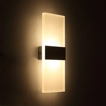 Led Lampă De Perete Modernă Acrilice Lumina De Perete Din Aluminiu, Camera De Zi Dormitor Baie De Lumină Oglindă Noptiera Industriale Apliques De Pared