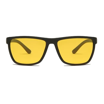 LongKeeper Viziune de Noapte Driver Bărbați ochelari de Soare Polarizat Ochelari de Soare Galben TR90 Cadru Pătrat Ochelari de Conducere Auto Ochelari de protectie UV400