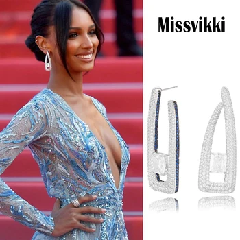 Missvikki 2019 Nou la Modă Design Unic Cercei Lungi Clar de cristal Austriac Nobil de Lux Cercei Pentru Femeile de Mireasa Nunta Petrecere