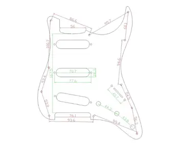Musiclily SSS 11 Gaură Strat Chitara Pickguard pentru Fender USA/Mexican a Făcut Standard Stratocaster Stil, 3Ply Menta Verde