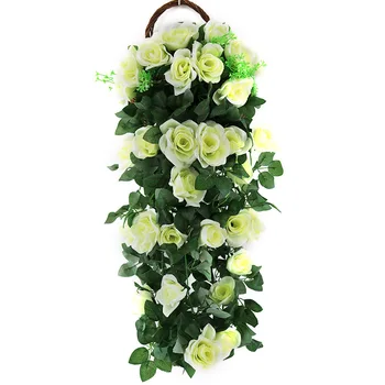 Mătase artificială a crescut agățat de perete flori de viță de vie Acasă living balcon perete fals de flori de Nunta perete DIY romantic meci