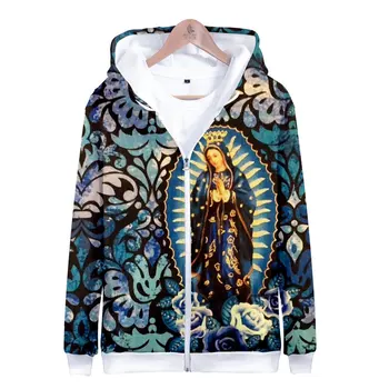 Our Lady Of Guadalupe Fecioara Maria Mexic Mexican 3d imprimate hanorace cu fermoar hanorac harajuku tricoul streetwear Jacheta haine