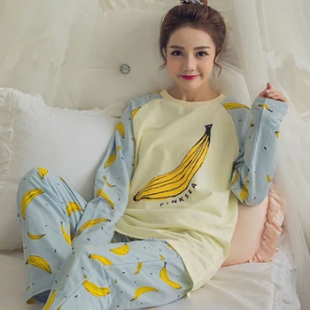 Pijamale cu Ridicata Seturi de Pijamale de Primavara Toamna Femei Maneca Lunga, Pijamale Costum Drăguț Fete Homewear Cadou pentru Femeie Pijamale