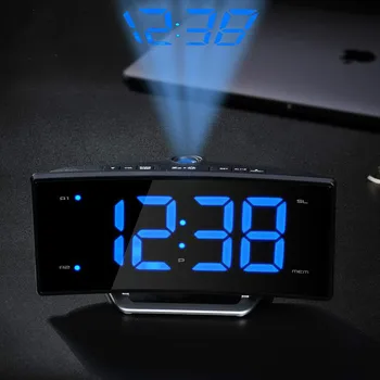 Proiectie Ceas Cu Timp de Proiectie FM Radio Ceasuri cu Alarmă Digital cu LED-uri Electronice de Alarmă Ceas Proiector