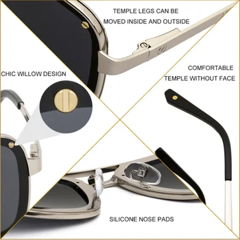 SHAUNA Nituri Double Poduri Pătrat ochelari de Soare de Brand Designer de Primăvară Balamale Moda Nuante UV400