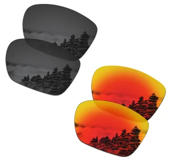 SmartVLT 2 Perechi de ochelari de Soare Polarizat Lentile de Înlocuire pentru Oakley Twoface XL Stealth Negru si Rosu de Foc