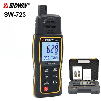 SNDWAY SW723 Portabile cu Dioxid de Carbon Metru Portabil cu CO2 Detector de scurgeri de Gaze Analizor de Gaze de Înaltă Precizie detector de gaz Monitor teste