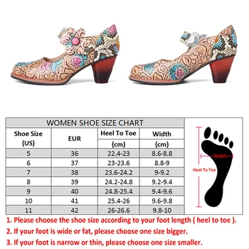 SOCOFY Retro din Piele Relief Crescut Despicare Floral cu Paiete Rotund Deget de la picior de la Mijlocul Toc Pompe de Femei Pantofi Botas Mujer 2020