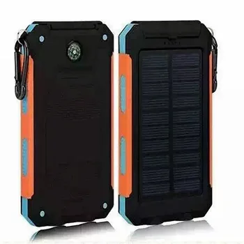 Solar Power Bank Real 20000 mAh Dual USB Extern rezistent la apa Polimer Baterie în aer liber Lumina Lămpii Powerbank Ferisi