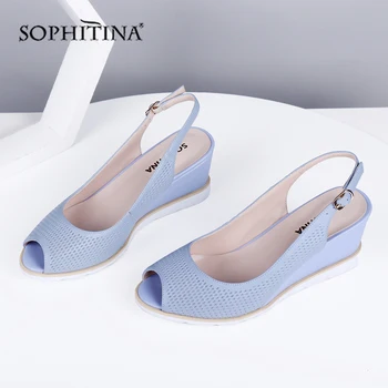 SOPHITINA Sandale Romane Moda Naveta Pene Platforma Design Sexy Peep toe Sandale Respirabil Vara Office Shoes Femei SC683