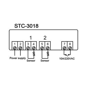 STC-3018 Digital Controler de Temperatura 110V 220V C/F Termostat Regulator de 10A Releu Incubator Răcire Încălzire Comutator de Control