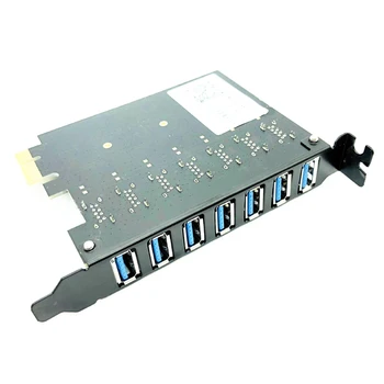 USB 3.0 PCI-E Card de Expansiune Adaptor 7 Porturi USB 3.0 Hub Adaptor Extern Controller PCI-E Extender PCI Express Card pentru Desktop