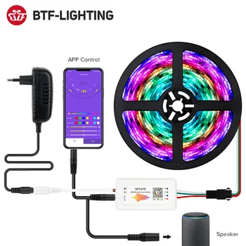 Visul Culoare LED Strip Lumină 5m 150LED RGB IC LED Strip Bluetooth APP Controler Built-in Microfon de Sincronizare Pentru Muzică de Petrecere IP65