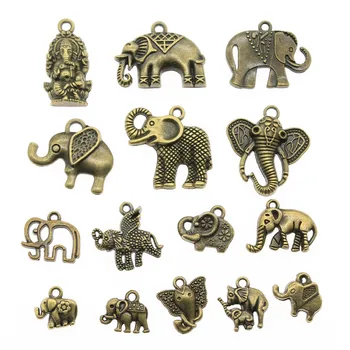 WYSIWYG 100g Culoare Bronz Antic Aliaj de Zinc Aleatoare se Amestecă Stiluri de Elefant Pandantiv Farmece DIY Bijuterii Accesorii