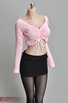 în stoc 1/6 model feminin accesorii haine strânse elastic cordon bottom T-shirt sexy de 12-inch femeie păpuși sunt disponibile